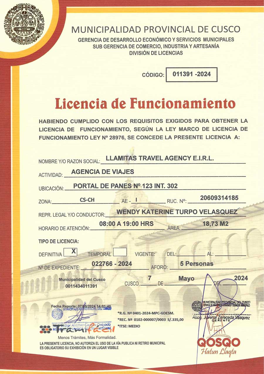 Licencia de funcionamiento