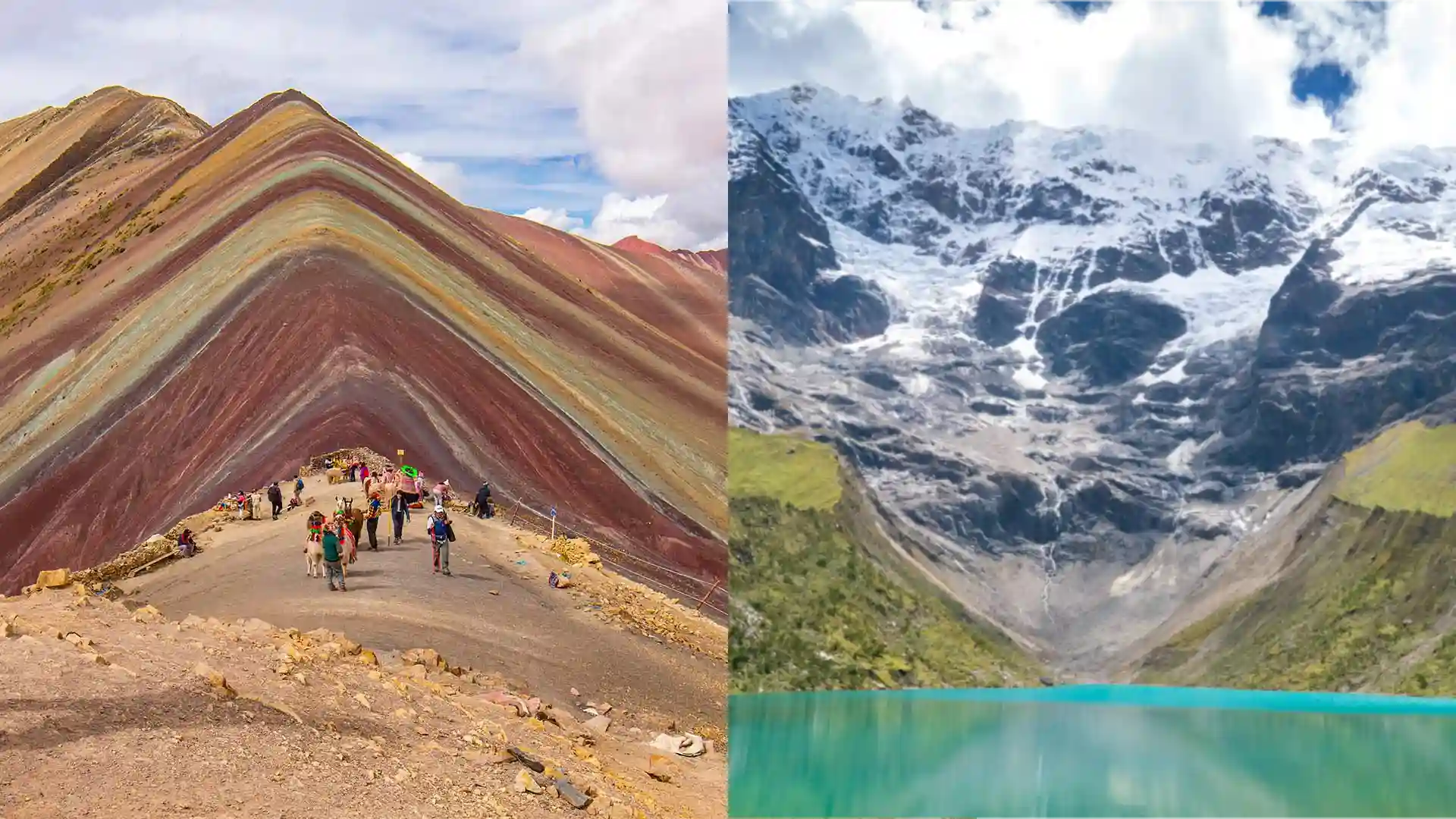 Paisaje andino en la Montaña de 7 Colores, Vinicunca.