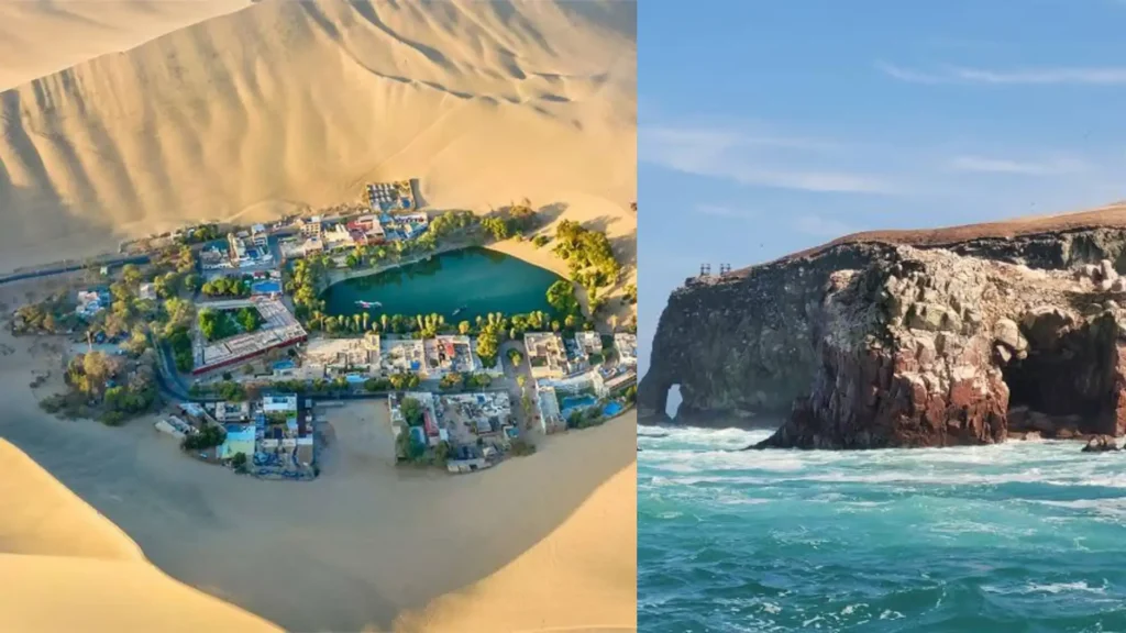 Turistas disfrutando del tour Paracas y Huacachina desde Lima en las dunas de arena.